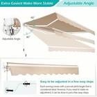 13   10  Patio Awning Manual Retractable Outdoor Sun Shade Shelter Waterproof