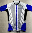 Nuckily Mens Cycling Jersey Blue Black White Size Medium