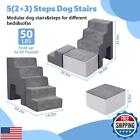 Inrlkit 5 Step Dog Steps For High Bed 25-30 Inches  Dog Ramp Cat Stairs Pet L