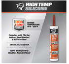 Dap High Temp 100  Rtv Silicone Sealant  10 3 Oz  Red