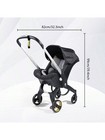 4-in-1 Reversible Baby Stroller For Newborns  Black Pram W  Multi Use  no Base 