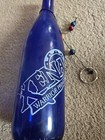 Xena Bottle Etched Blue Wine Bottle One Of A Kind 