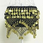 New Belly Dance Hip Scarf Women Dancing Triangle Tassel Sequins Belt Wrap Skirt