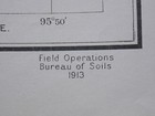 1913 Soil Map Nebraska Cass City Plattsmouth Greenwood Approx 39 X 24  10244