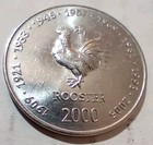 10 Shillings 2000 Somalia Coin Millennium Chinese Zodiac Rooster Scellini Africa