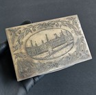 Antique Imperial Russian 84 Sterling Silver Box Kremlin Engraved 224g