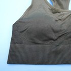 Victorias Secret Sports Bra Medium Green Padded Seamless Lightly Lined Pullover