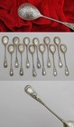 Boxed German 800 Solid Silver 12pc Mocha  Coffee Spoon Set  Spoons
