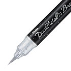 Pentel Arts Dualmetallic Brush  Silver Ink 1 Count  pack Of 1   