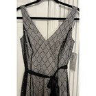 Womens Adrianna Papell Boutique Evening Black white Dress Sz 8 Nwt Cocktail  a4
