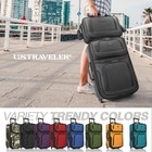 Lightweight Softside Rolling Carry-on Suitcase  2-wheel Set  Black