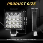 4pcs 3 3inch Square Flood Led Work Light Offroad Lamp Truck Suv Atv Utv Boat 12v