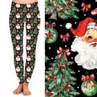 Christmas Tree Santa Candy Cane Ornament Women s Leggings Tc2 Ex Plus Size 20-24