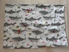 Pottery Barn Kids Twin Size 4pc Sheet Set Shark Pattern- Euc  Free Shipping 
