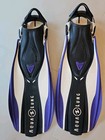 Aqua Lung Shot Fx Scuba Diving Fins Womens Size R White black   Purple Pre-owned