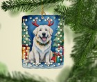 Caroline s Treasures Great Pyrenees Christmas Reindeer Porcelain Ornament