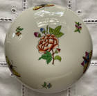 Herend Victoria Hand Painted Trinket Box   Butterflies   Flowers