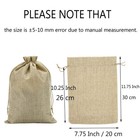 10 Pcs 7 8x11 8 Inch Burlap Gift Bags With Drawstring For Wedding Party Jewel   
