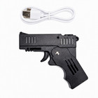 Defender Rechargeable Folding Pistol Grip Stun Gun W  Usb Charging Cable Black