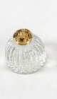 Antique Rococo Style Dome-shaped Crystal And Brass Inkwell