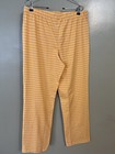 Lands End Womens Cotton Orange White Striped Pajama Pants Comfy 12-14 New 