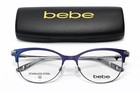 Bebe Optical Bb5224 Plum Purple Eyeglasses Frame 52-17-135 Women Metal Cat Eye