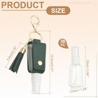 Travel Empty Spray Bottle With Leather Bag Holders Dark Green