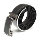Mens Metal Automatic Click Lock Buckle Waist Strap Dress Comfort Belt Casual