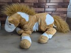 Animal Alley 24   Large Stuffed Plush Pinto Horse Buff Tan white Spots Toys R Us
