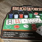 Cardinal Texas Hold em Poker Set Tin W  200 Chips  Deck Of Cards  Dealer Button