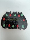 Laurel Burch Wooden Cats Bag Charm  Multicolor