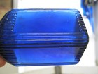  killer Mint  1890 s Cobalt Blue kt-12 Unusual Triangular Ribbed Poison 