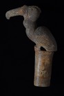Pre-columbian Moche Avian Or Bird Effigybaton Or Scepter Peru Artifact Coa