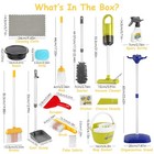 14pcs Kids Cleaning Toy Set Toddler Housekeeping Pretend Play Kit Broom Mop Set