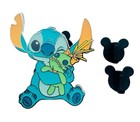 Disneyland Paris Exclusive Stitch   Scrump Pin 2022 Stitch Holding Scrump