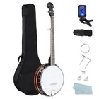 5 String Geared Tunable Banjo 24 Brackets Right Handed For Beginner