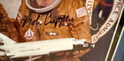 Signed Sts 1 Crew Photo  Framed Display With Patch  Measures Approx 19    X 14   