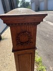 C1880 Vintage Oak Newel Post Stair Bannister Victorian 46    X 6 25 8 5    9 5   