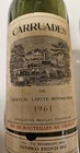 Rare 1961 Cadduades De Lafite Empty Wine Bottle With Cork