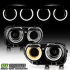 2015-2022 Dodge Challenger W o Air Ducts W led Halo Halogen Headlights Headlamps