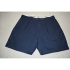 Vintage Polo Ralph Lauren Golf Men Shorts 40 Navy Blue Pleated Chino Shield Logo