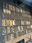 Lot Of 117 Vintage Cabinet Cupboard Door Cannonball Top Hinge Halfs Halves Parts