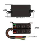 12v Automotive Relay Box  6 Way Relay Fuse Box 12 Awg Pre-wired Fuse Circuit Box