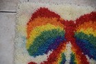 Vintage Rainbow Bow Lgbtq Pride Retro Groovy Rug Wall Latch Kit Completed Decor