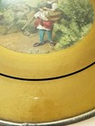 Vintage Victorian Artwork Glass Chimney Flue Cover   Little Red Riding Hood Wolf