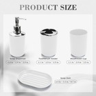 4 Pcs White Bathroom Accessories Set bohemian Bathroom Toothbrush Holder Set    