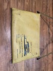 Vintage 60s Leather Bank Money Bag Large 15x10 Sample Rare First West Side Bank