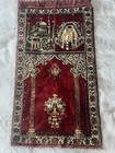 Arabian Muslim Islamic Temple Mosque Vintage Swan Velveteen Prayer Rug Tapestry