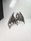 Large Pewter Dragon Vintage 7 Inches Wide   5 Inches Tall -