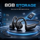Ai Smart Headphones With 8mp Camera Hd Record Video Open-ear Bluetooth Earbuds